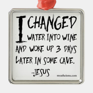 Respektlose und unglaublich witzig atheistische silbernes ornament