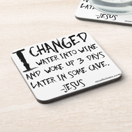 Respektlose und unglaublich witzig atheistische untersetzer (Linke Seite)