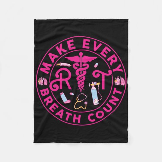 Respiratorische Therapeuten machen jeden Atemzähle Fleecedecke (Vorderseite)
