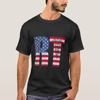 Respiratorische Therapie Amerikanische Flagge T-Shirt
