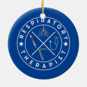 Respiratorische Therapie Woche Keramik Ornament (Hinten)