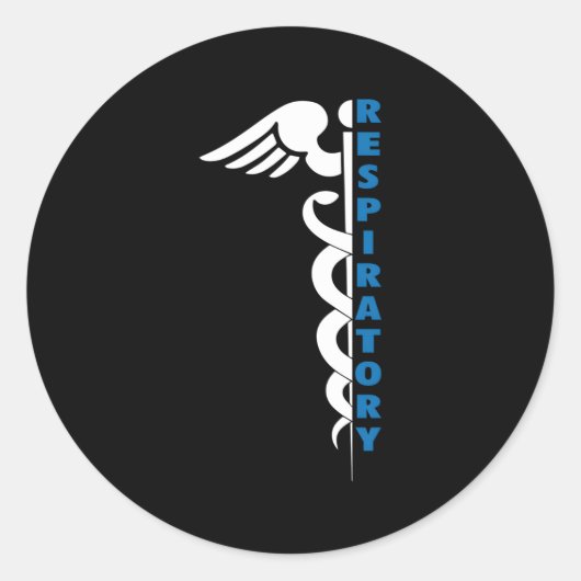 Respiratorischer Therapeut Runder Aufkleber (Vorderseite)