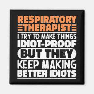 Respiratorischer Therapeut versuche, die Dinge lus Magnet