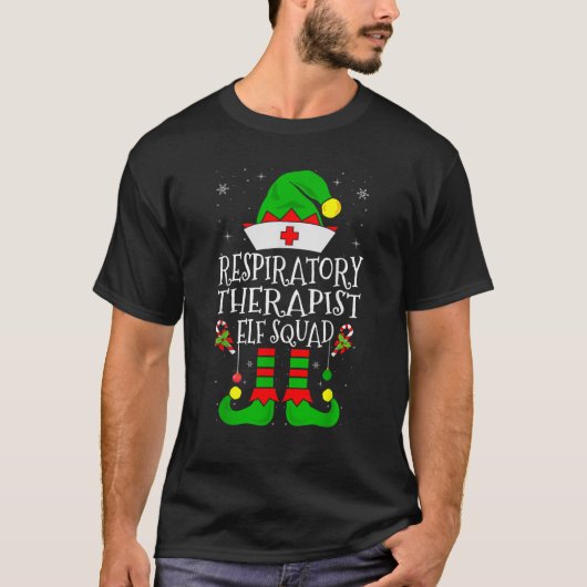 Respiratory Therapist Elf Squad Xmas Pulmonology C T-Shirt (Vorderseite)