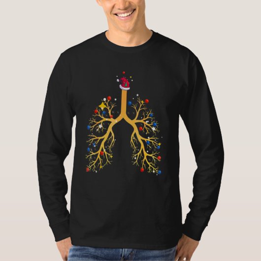Respiratory Therapist Lungs Christmas Tree RT Xmas T-Shirt (Vorderseite)