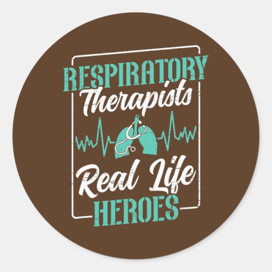 Respiratory Therapist Real Life Superhero Lungs Runder Aufkleber (Vorderseite)