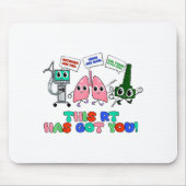 Respiratory Therapist Valentine’s Day Design Lung Mousepad (Vorne)