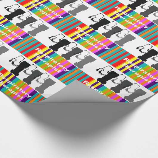 Respiratory Therapist Ventilatory Gift Wrap Stripe Geschenkpapier (Ecke)
