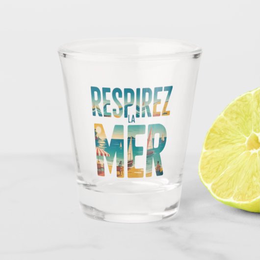 Respirer a Mer Schnapsglas (Vorderseite)