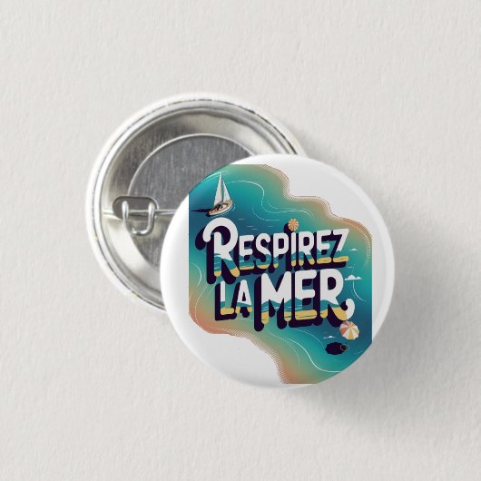 Respirey la mer button (Vorne & Hinten)
