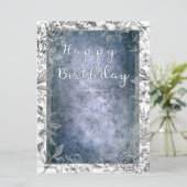 Resplandor Floral Retro: Feliz Cumpleaños (Stehend Vorderseite)