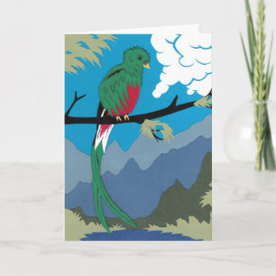 Resplendent quetzal greeting card karte