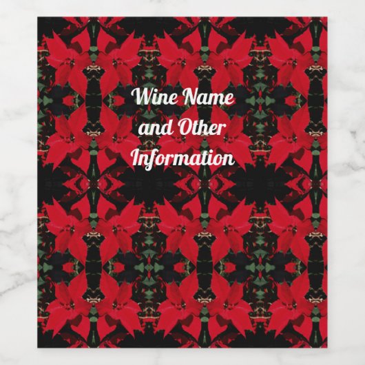 Resplendent Red Pointsettia Weinetikett (Einzelnes Label)