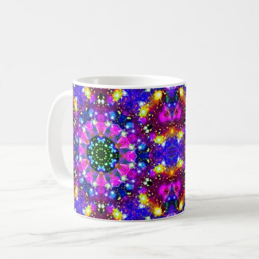 Resplendent Stellar Kaleid Kaffeetasse (Vorderseite Links)