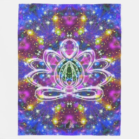 Resplendent Zen Lotus Fleecedecke (Vorderseite)