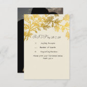 Response Card Gold Leaf Hochzeit RSVP Karte (Vorne/Hinten)