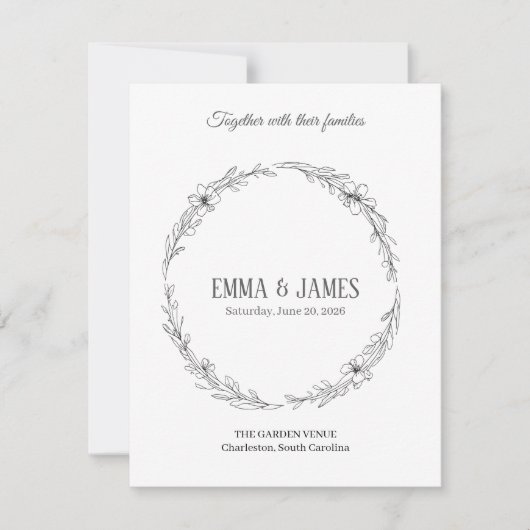 Response Card RSVP Karte (Vorderseite)