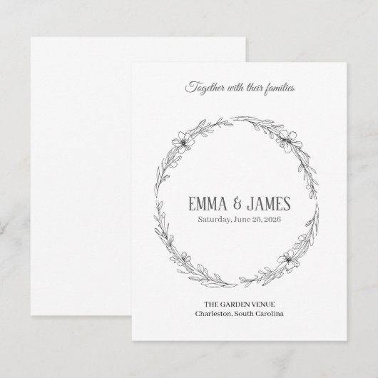 Response Card RSVP Karte (Vorne/Hinten)