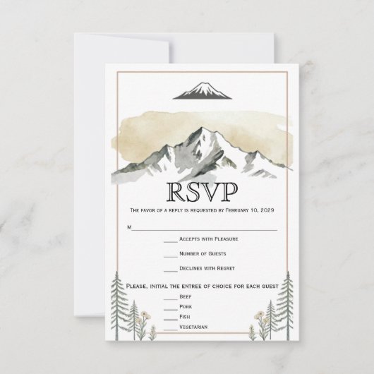 Response Card RSVP Karte (Vorderseite)