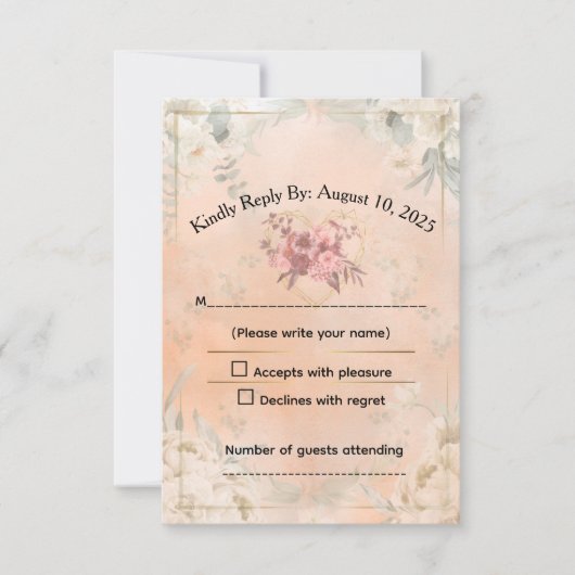 Response Card RSVP Karte (Vorderseite)