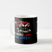 Responsible Laws Save Lives Kaffeetasse (Vorderseite Links)