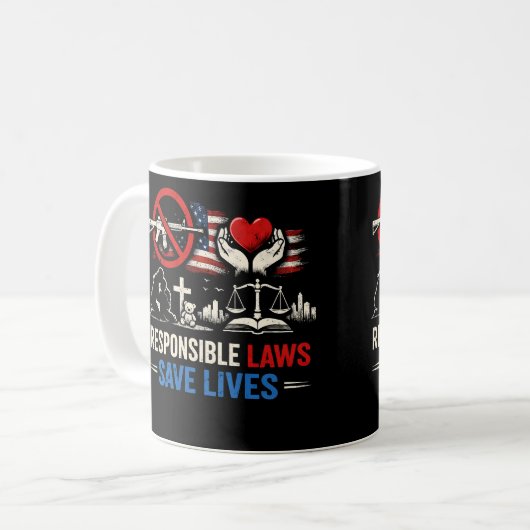 Responsible Laws Save Lives Kaffeetasse (Vorderseite Links)