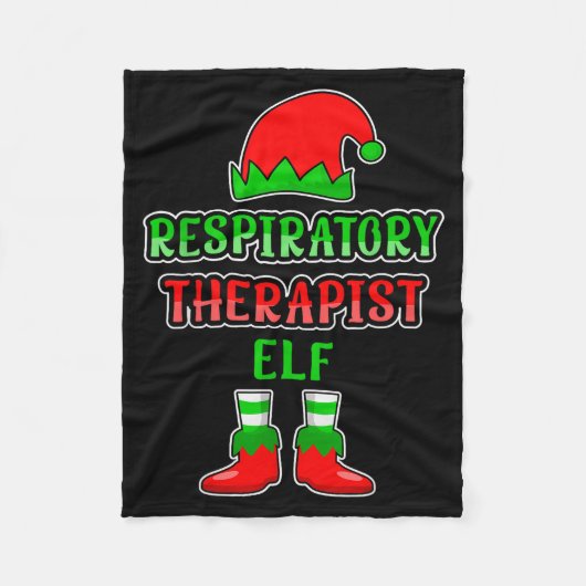 Resratory Therast Elf Resratory Therapy Christmas Fleecedecke (Vorderseite)