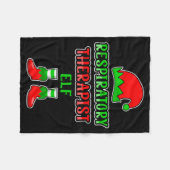 Resratory Therast Elf Resratory Therapy Christmas  Fleecedecke (Vorderseite (Horizontal))