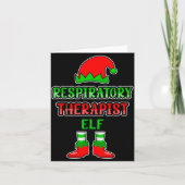 Resratory Therast Elf Resratory Therapy Christmas Karte (Vorderseite)
