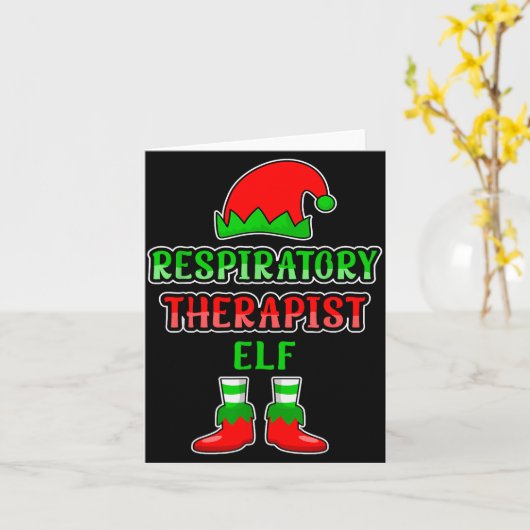 Resratory Therast Elf Resratory Therapy Christmas Karte (Gelbe Blume)
