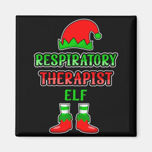 Resratory Therast Elf Resratory Therapy Christmas Magnet (Vorne)