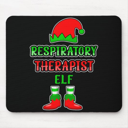 Resratory Therast Elf Resratory Therapy Christmas  Mousepad (Vorne)