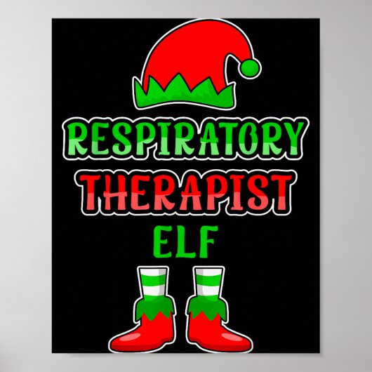 Resratory Therast Elf Resratory Therapy Christmas  Poster (Vorne)