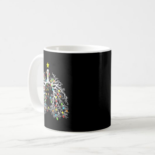 Resratory Therast Lung Christmas Lights Rt Pulmono Kaffeetasse (Vorderseite Links)