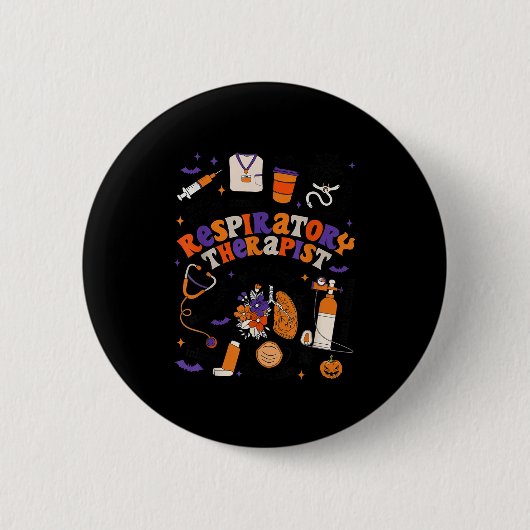 Resratory Therast Shirt Halloween Resratory Theras Button (Vorderseite)