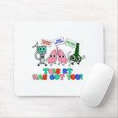 Resratory Therast Valentine’s Day Design Lung Squa Mousepad (Mit Mouse)