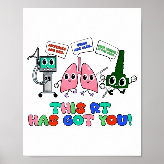 Resratory Therast Valentine’s Day Design Lung Squa Poster (Vorne)