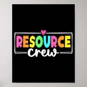 Ressourcencrew Zurück zur Schule Lehrer Schüler Poster