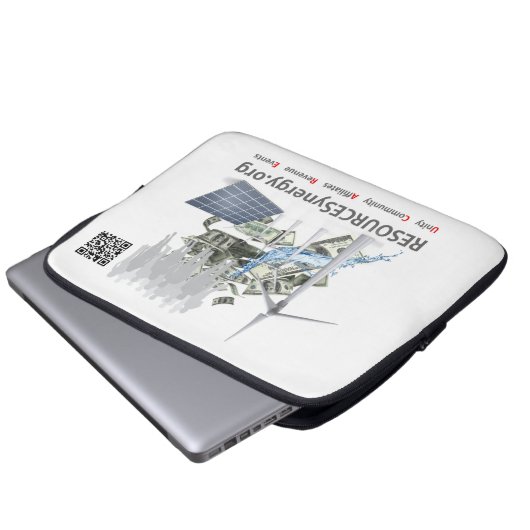 RESSOURCENynergy - Laptop-Sieb 13" Laptopschutzhülle (Vorne Knopf)