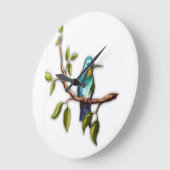 Rest easy tiny Hummingbird Große Wanduhr (Winkel)