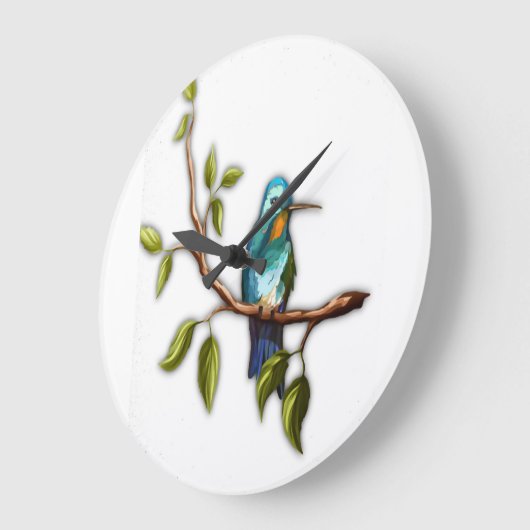 Rest easy tiny Hummingbird Große Wanduhr (Winkel)