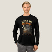 Rest In Grounds Spooky Coffee Lover Halloween Tri-Blend Shirt (Volle Vorderseite)