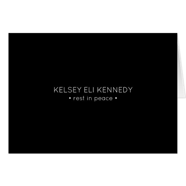 rest in peace funeral card (Vorderseite (Horizontal))