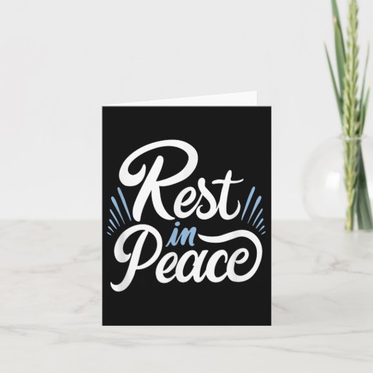 Rest In Peace Humor And Motivation To Keep Pushing Karte (Vorderseite)