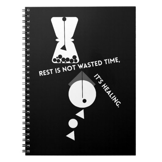 Rest Is Not Wasted Time – Healing Journal Notizblock (Vorderseite)