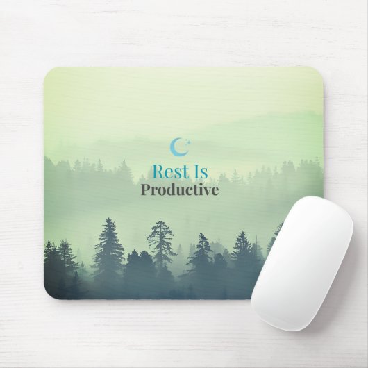 Rest Is Productive – Minimal Motivational Mouse Pa Mousepad (Mit Mouse)