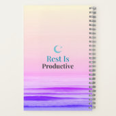 Rest Is Productive – Minimal Motivational Notebook Notizblock (Rückseite)