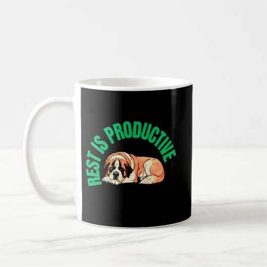 Rest Is Productive Self Care Mug for Wellness Kaffeetasse (Links)