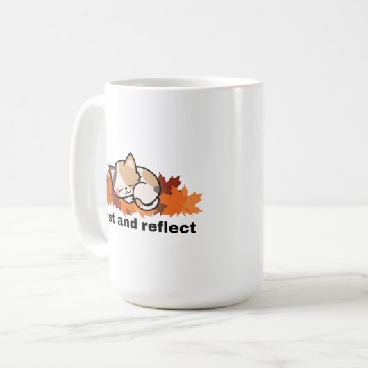 rest & reflect autumn cat kaffeetasse (Vorderseite Links)