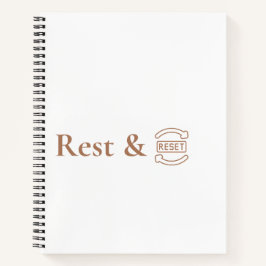 Rest & Reset Minimalistisches Wellness-Notizbuch Notizblock